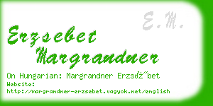 erzsebet margrandner business card